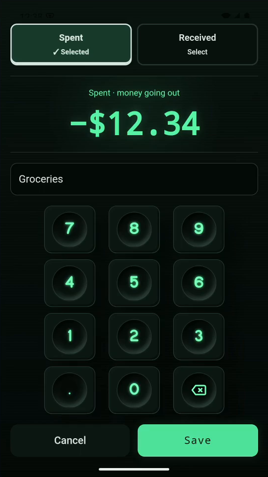 2 · Open the entry. Tap the amount to edit it.