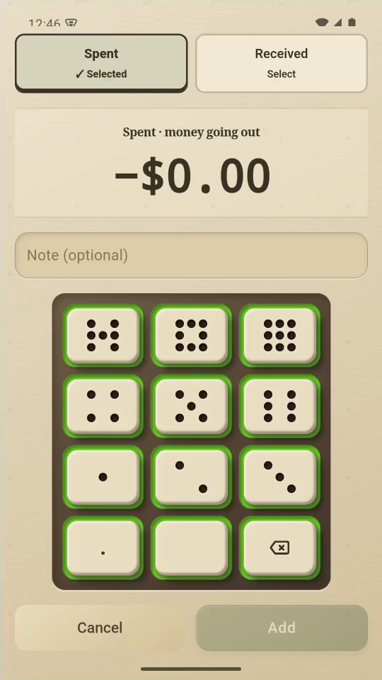 3 · Try the dice keypad. Turn on Dice pip keypad. Close Settings and tap +.